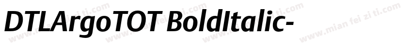DTLArgoTOT BoldItalic字体转换
